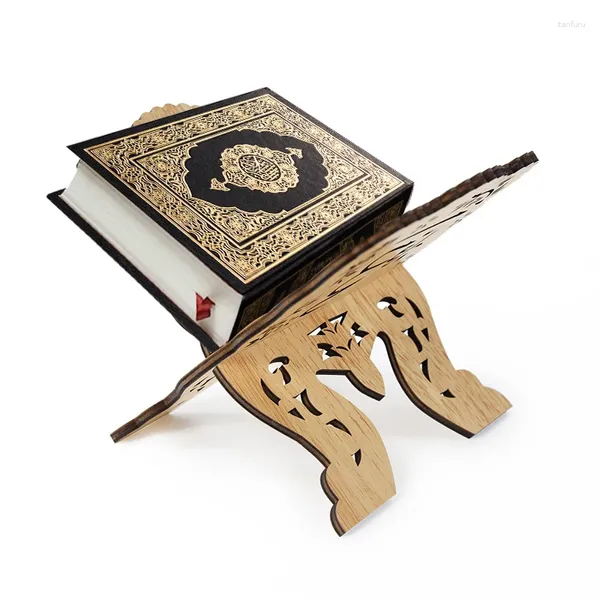 Piatti decorativi in legno Eid Mubarak Corano Santo scaffale Decorazione Ramadan per la casa musulmana islamica regalo squisito ornamento artigianale