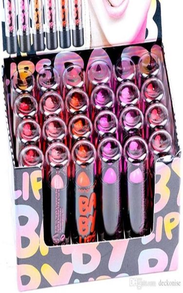 Batons Maquiagem 24 PCS 6 Cores Vermelho Rosa Colorido Batom Lip Stick Net 2 3g287C6015512