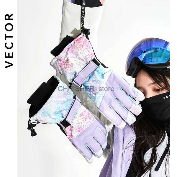 Skihandschuhe extra dicke Männer Frauen 2-in-1 Fäustlinge Skihandschuhe Snowboard Schnee Sportart Wasser wasserdichte winddichte Ski-Faux-Leder Plaml23118