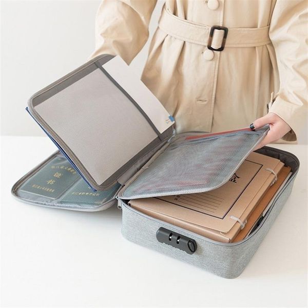 Borsa da viaggio impermeabile per carte di documenti Borsa con chiusura a zip Uomo Donna Organizzatore di bagagli Portafoglio Passaporto Organizza borse Borse da casa T2007233S