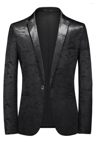 Herrenanzüge Boutique Mode Business Bankett Bronzing Jacquard Anzug Slim Fit Jacke Hochzeit Abschlussball Partykleid Blazer Übergröße M-6XL