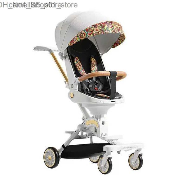 Carrinhos # Carrinhos # Nova moda Carrinho de bebê super leve carrinho dobrável para viagem Pode sentar ou deitar Carrinho de bebê com rotação de 360 ° com jantar Q231116 Q231215