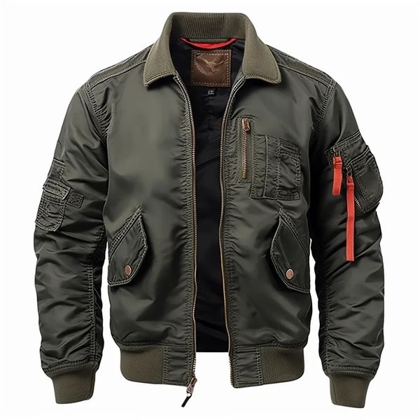 Parkas masculinas vintage casual jaqueta de vôo leve bombardeiro aéreo militar 231213