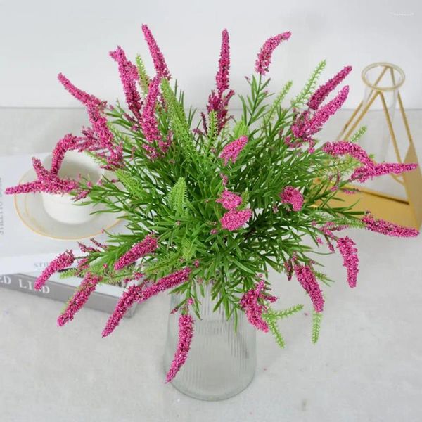 Dekorative Blumen ohne Bewässerung, Lavendelpflanze, realistisches künstliches DIY-Blumenarrangement für Zuhause, Hochzeit, Party, Dekoration, Faux