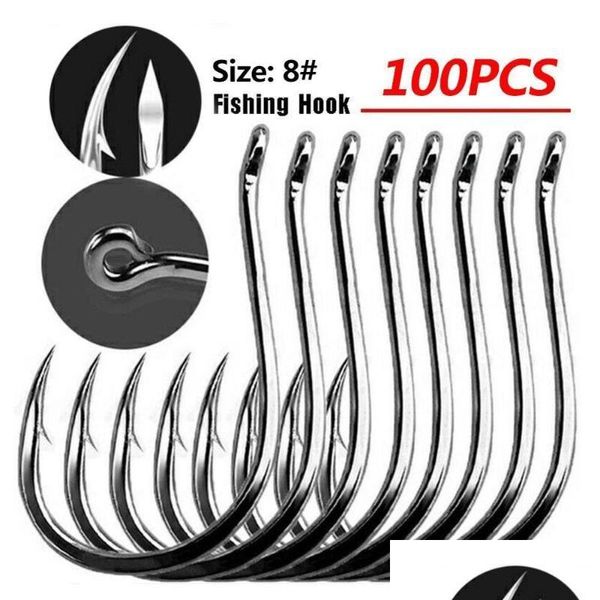 Angelhaken Angelhaken Mustad 10881 Jigging High Carbon Steel Deep Ocean Jig Große Widerhaken mit Kreis Tintenfisch Zackenbarsch Haken Accessori Dhifq