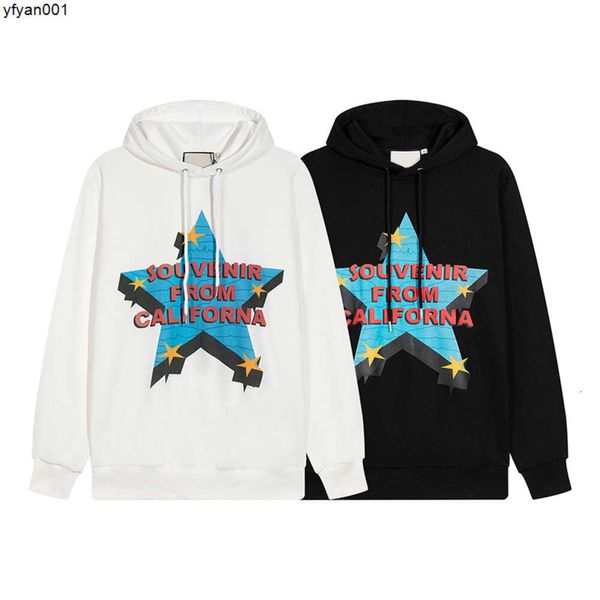 Tasarımcı Sonbahar Kış Pamuk Kazak Hoodie Yıldız Baskı Mürettebat Boyun Kadın Moda Sokak Kazak Sweatshirt gevşek kazak GGITY TEE BOYUT