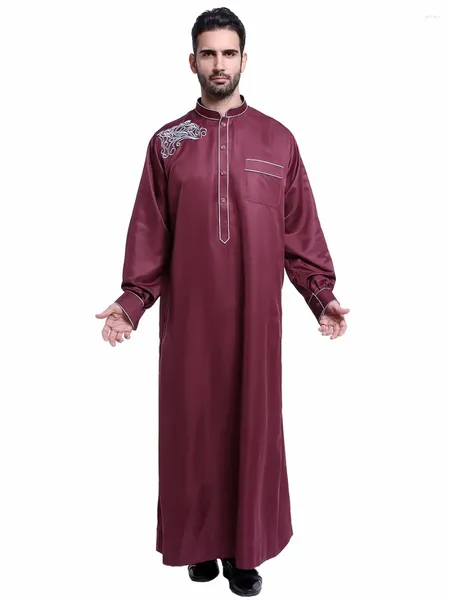 Abbigliamento etnico 2023 Tunique Femme Musulman Uomini arabi musulmani Thobe Thawb Caftano Moda High Strecth Muslimische Sets