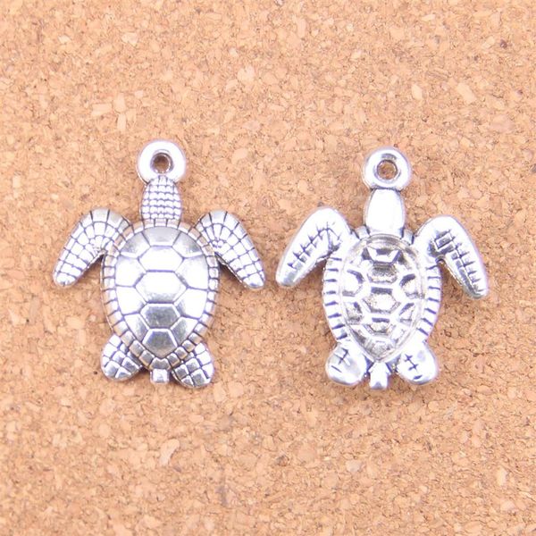 33pcs Antique Silver Bronze Plated tortoise turtle sea Charms Pendant DIY Necklace Bracelet Bangle Findings 26 23mm322v