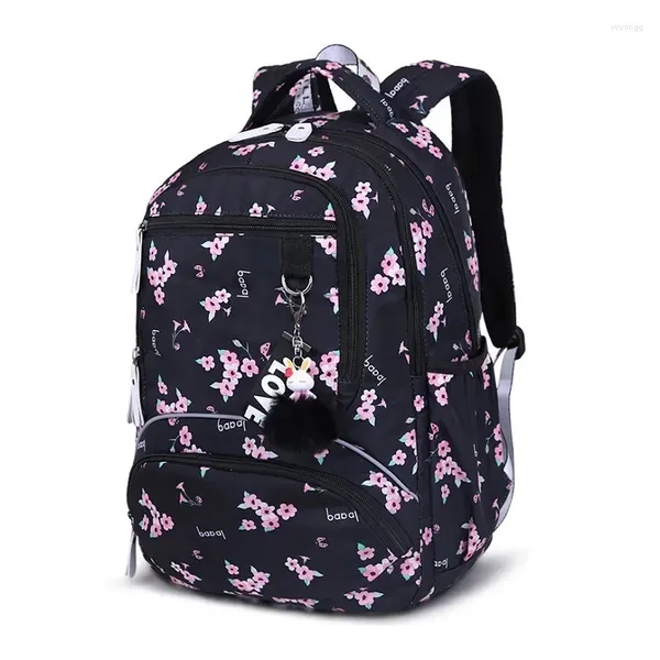 Borse per ragazze per ragazze Waterproof Bookbag Student Student Flower Backpack Flower Children S GIRL GIRL GIFLE