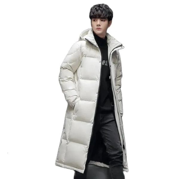 Parka da donna in piumino soprabito super caldo 30 gradi giacche addensate invernali Parka uomo donna casual cappotto d'anatra bianco neve 231214