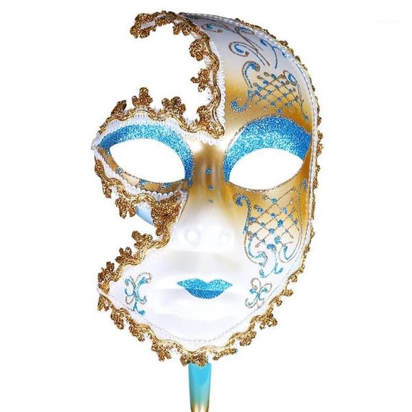 Máscaras de fiesta Hombres y mujeres Máscara de Halloween Media cara Venecia Carnaval Suministros Decoraciones de disfraces Cosplay Props1308a