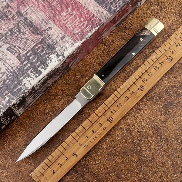 Italian 9-inch Mafia Folding Knife Quick Open Field Survival Tool Outdoor Tactical Hunting Folding Knife Outdoor Survival