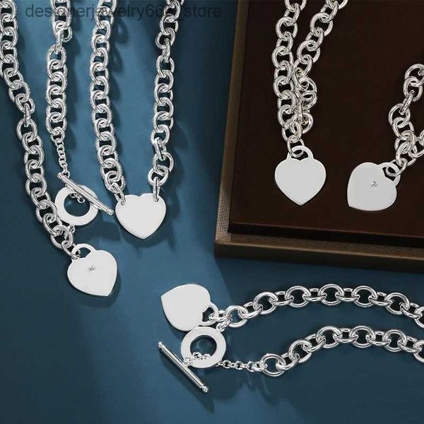 Colares de pingente feminino clássico coração colares s925 prata esterlina colar de alta qualidade jóias presente frete grátis q231214
