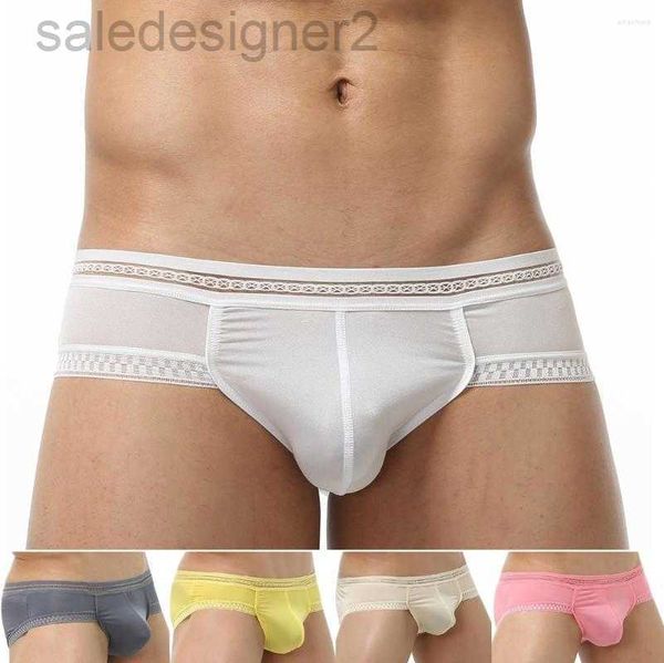 Unterhosen Herren Slips Seide Unterwäsche Low Rise Ball Pouch Sexy Dessous Herren Höschen Boxershorts Bequem