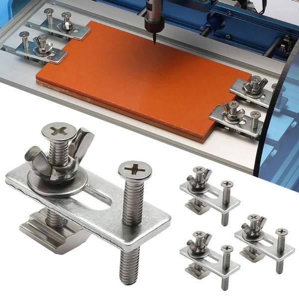 Braçadeira de marca durável e de alta qualidade, roteador CNC para série 3018, 4 conjuntos, máquina de gravação em compensado de metal ajustável