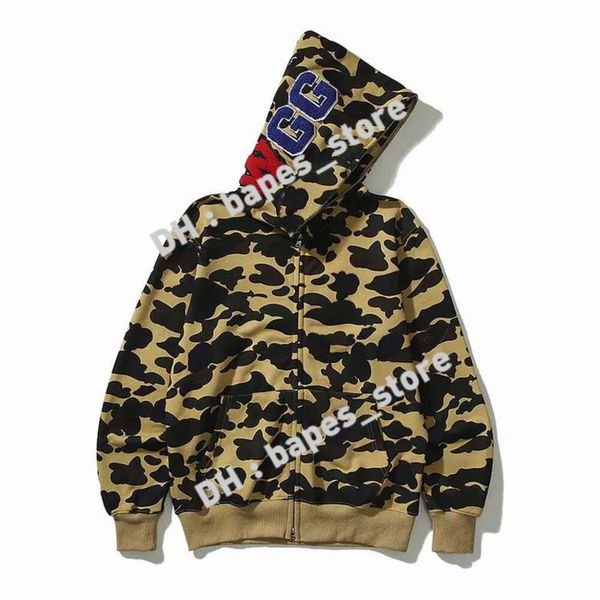 Bapesta Ucuz Moda Tasarımcıları Köpekbalıkları Hoodies Erkek Kadınlar Trail Shark Shark Hoody Stilist Karikatür Hoodies Ceket Adam Açık Havada eğlence Sweatshirts 612