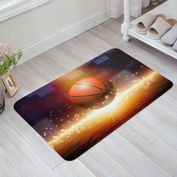 Tapetes jogo de basquete esporte tapete de entrada porta sala de estar cozinha tapete antiderrapante banheiro capacho decoração de casa