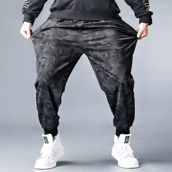 Calças masculinas casuais para homens esportes oversize respirável secagem rápida mens corredores camuflagem sweatpants grandes calças gordas 5xl