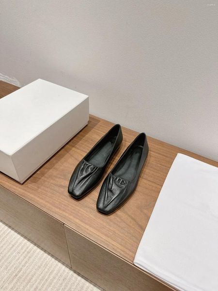 Casual Schuhe Luxus Totem Marken Für Frauen Einfache Einfarbig Design Echtes Leder Wohnungen Mode Kausalen Slip Auf Mary Jane