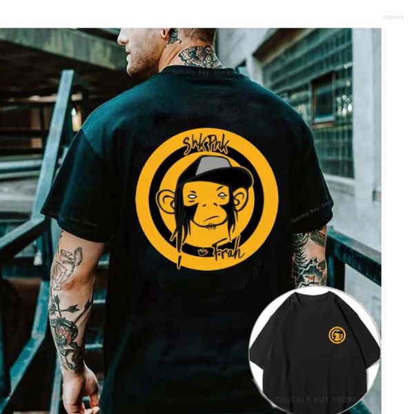 Camiseta masculina verão shaka ponk algodão camiseta macaco goz topos roupas gráficas camisetas personalizadas para homens mulheres