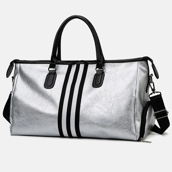 Duffel Bags Bolsa de viagem dobrável de grande capacidade para mulheres esportes de ginástica Bolsa de ginástica de grande capacidade Bolsa de golfe de couro bolsas de semana 231214