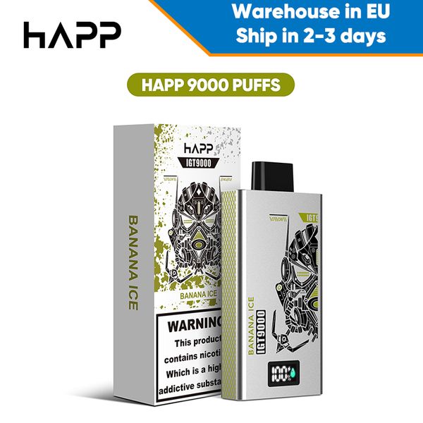 Электронная сигарета HAPP BAR Ecig, 14 мл, электронная жидкость, большая емкость, 9 тыс., 9000 затяжек, аккумулятор 500 мАч, перезаряжаемая, 10 вкусов, хороший вкус, одноразовая электронная сигарета, быстрая доставка, склад в ЕС
