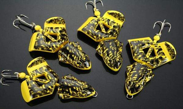 20pclot isca de pesca plástico crankbaits sapo iscas flutuante macio enfrentar iscas 122g amarelo novo3195185