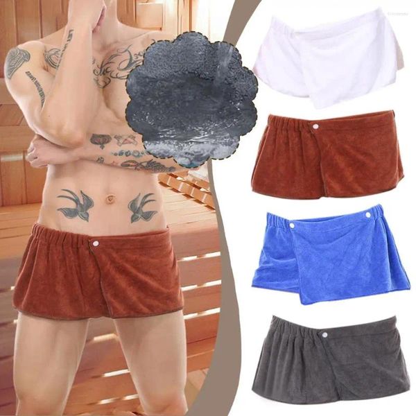 Underpants sexy shorts roupão de banho toalha de banho macio borda aberta homens 18 nadar chuveiro pijama adulto praia salto grosso l8a6