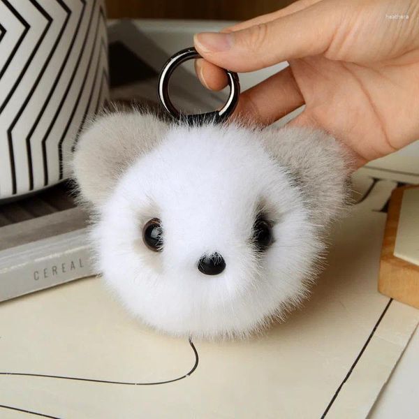 Schlüsselanhänger Mode Nette 8 cm Faux Bär Panda Schlüsselbund Frauen Tasche Schlüssel Kette Männer Auto Schlüsselring Hochzeit Schmuckstück Student Mädchen party Geschenk