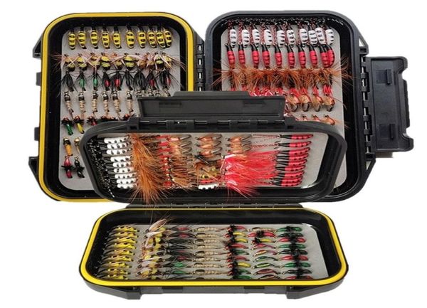 24117pcs Fly Fishing Flies Sortiment Water of Washerd Box Trockenschiff Nymphen Streamer Trout Bass Lure 2202218160377