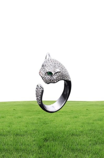 дизайнерские кольца из стерлингового серебра S925, женские леопардовые открытые кольца, модные 7654909