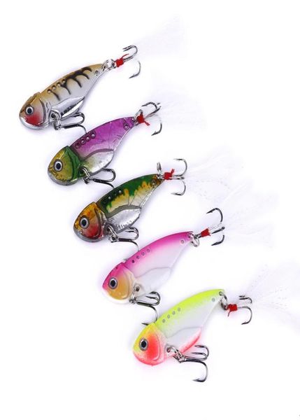 HENGJIA nova Lâmina Isca iscas de pesca de metal FreshShallow Penas Walleye Crappie swinger ganchos de pesca com mosca isca de pesca Enfrentar VI9151757