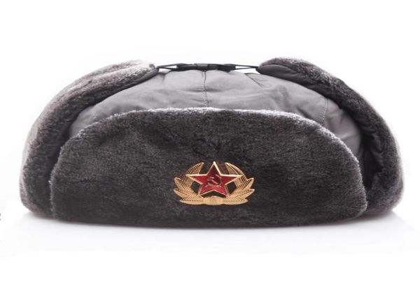 Значок Советского Союза, шапка Lei Feng, водонепроницаемые уличные шапки для мужчин и женщин, утолщенная защита ушей, русская теплая шапка 23021046842842031