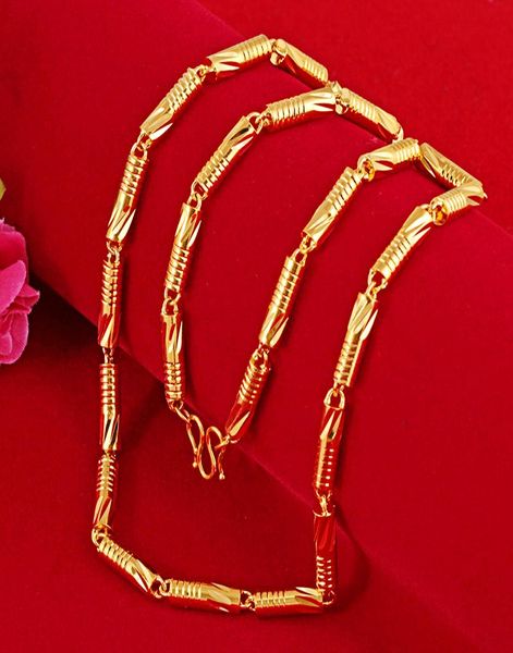 Men039s Ожерелье с покрытием из желтого золота 24 карата, тайский бат, 24 дюйма, 70 г, 5 мм8378161