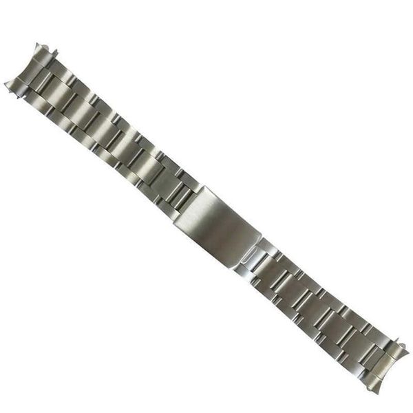 Cinturini per orologi 316L Solid Brush Acciaio inossidabile 18mm 19mm 20mm Argento Oyster Curved End Dive Watch Strap Band Bracciale adatto per ROX Wa212b