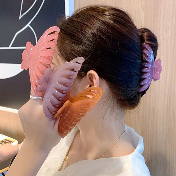 Stile Instagram giapponese e coreano Minimalista grande testa ricci di capelli ricci, temperamento dolce, clip per capelli doccia, clip di squalo di fascia alta 5 set/pezzo