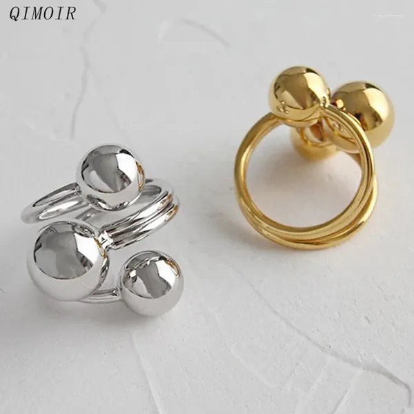 Anelli a grappolo Sfera di metallo per le donne Anello da uomo regolabile in rame Punk Stili di moda Gioielli alla moda Articoli da regalo per ragazze Abbigliamento da festa C1213