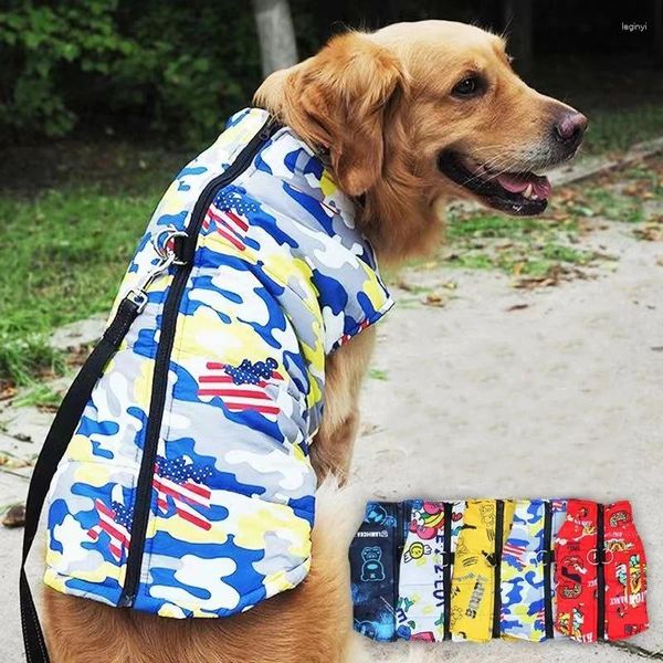 Abbigliamento per cani Cappotto grande mimetico Giacca invernale caldo Abbigliamento per animali domestici per cani di taglia media Abbigliamento mascotte impermeabile Roupa Para Caes Grande