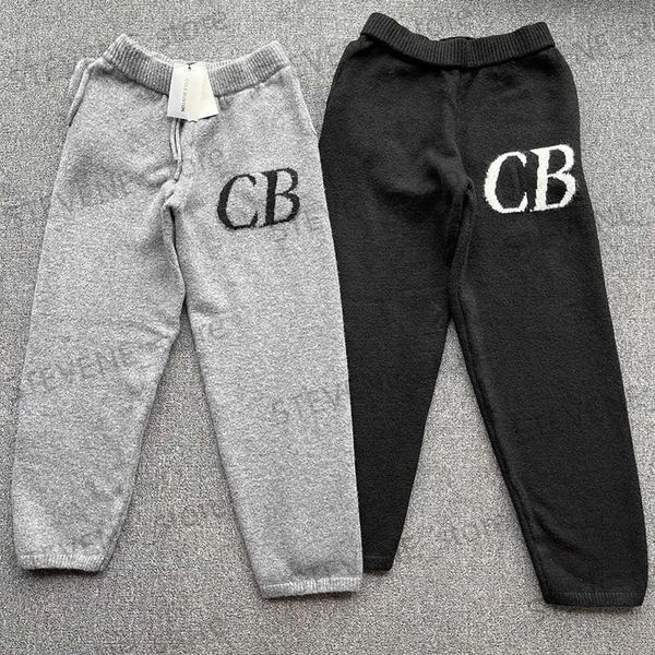 Calças masculinas Cole Buxton Knit Sweatpants Vintage Jacquard CB Homens Mulheres 1/1 Melhor Qualidade Calças de Lã Sportswear Set T231214