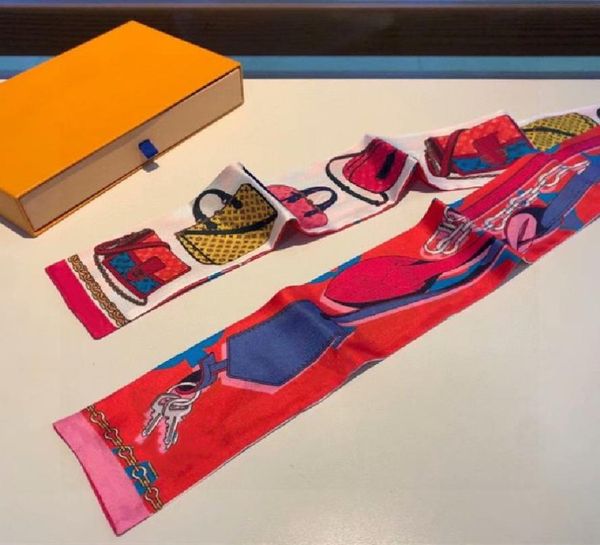 Designer Damen Schals Mode Brief Handtasche Schal Krawatte Haarbündel Seidenmaterial Größe 8120 rtujrsxtj5098102