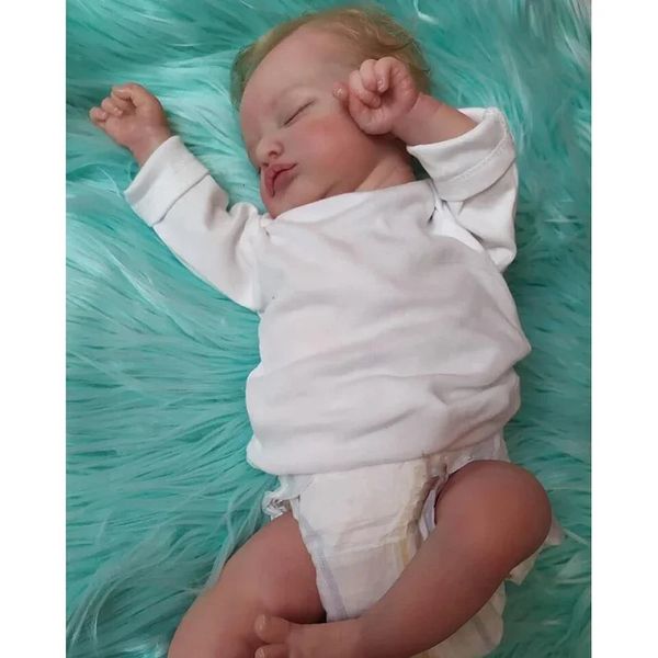 Bebekler 18 inç bebek rejenerasyon bebek rosalie hayat benzeri yumuşak ve sevimli dokunmatik bebek çok tabakalı 3D cilt boyama ve görünürleştiriler çocuk oyuncak 231214
