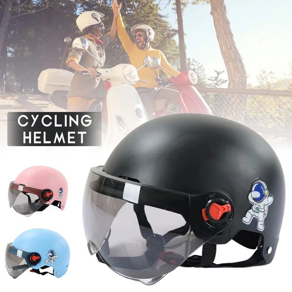 I caschi da sci affrontano il casco motociclistico a doppia lente a doppia lente uomini donne donne estate in bicicletta elettrica moto moto bici 231213 231213