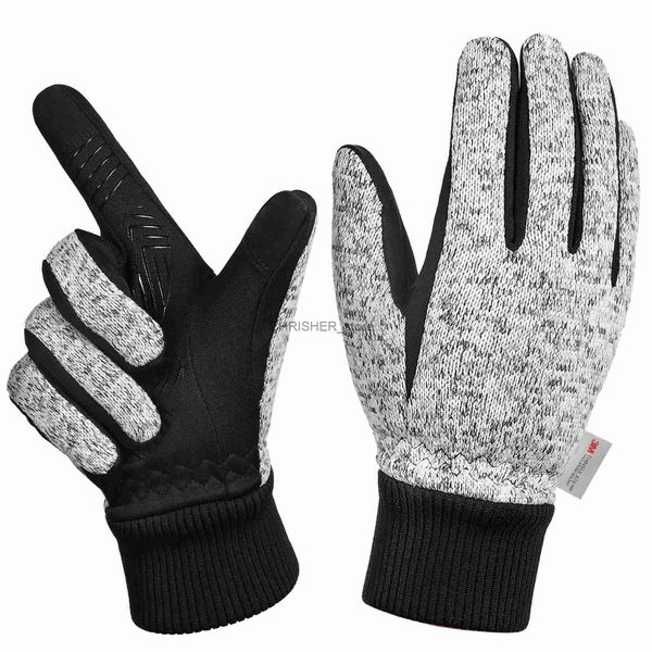 Kayak Eldivenleri Moreok Kış -20f 3m Thinsulate Sıcak Eldivenler Bisiklet Bakım Açık Hava Sporları Çalışan Motosiklet Kayak Dokunmatik Ekran Slip Slip Wear-Re Glovesl23118