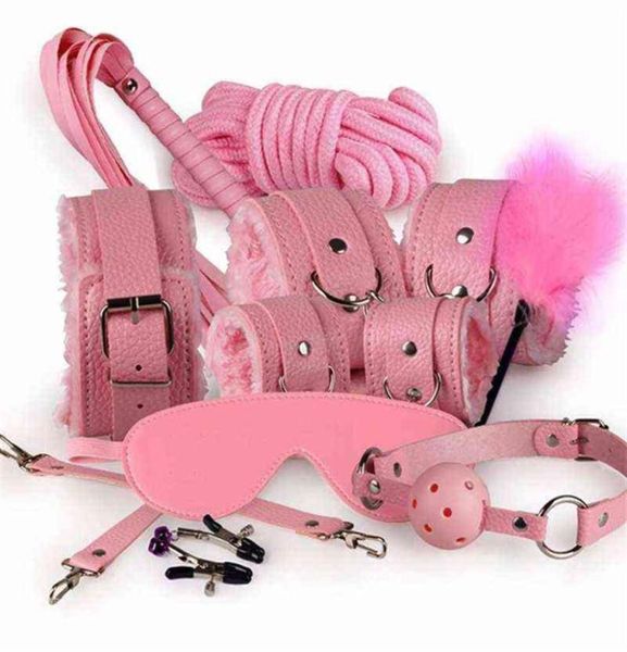 NXY SM Bondage Sex Toys SM Peluche 10 pezzi Set Milk Clip Bocca Plug Formazione alternativa Strumenti di tortura Marito e moglie Giocattoli per adulti04958268