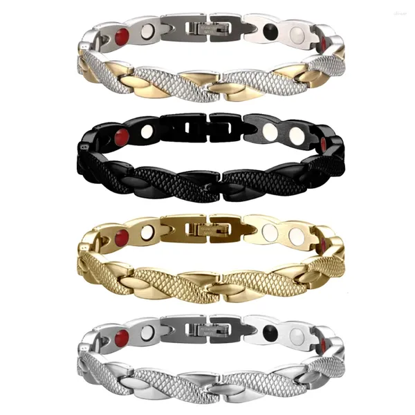 Link Armbänder Twisted Dragon Muster Magnetische Armband Für Frauen Power Therapie Gesundheit Pflege Heilung Armreifen Männer Schmuck