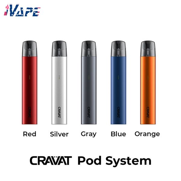 Комплект системы Pod Pod Uwell Cravat 300MAH 9W с 1,5 мл боковой наполнения Cravat-Pod-Cartridge Integrated Fecral Meshed-H 1,2 О.