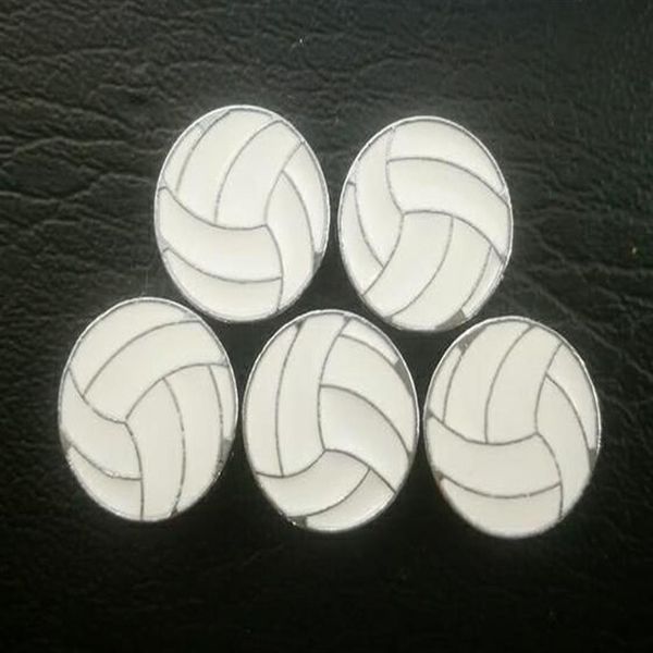 100 Stück / Menge 8 mm Volleyball-Sport-Dia-Charm, passend für 8 mm DIY-Lederarmband, Armband, Mode, Jewelrys230j