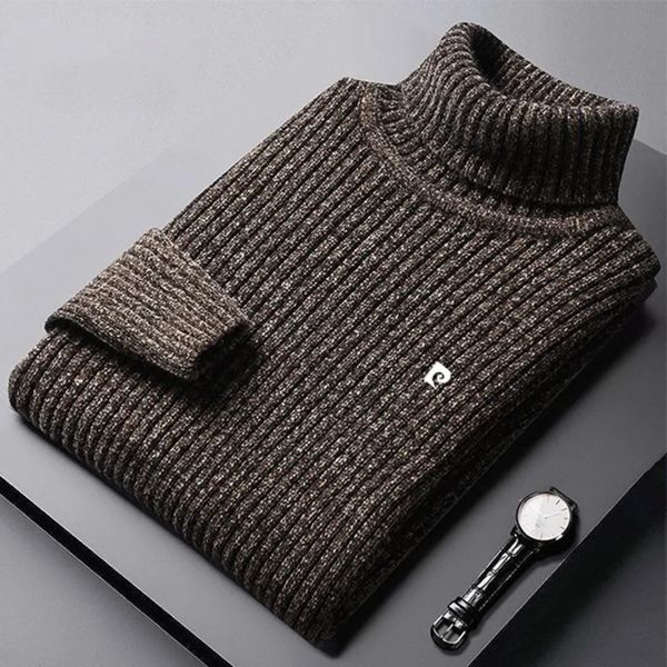 Men's Sweaters Winter Sweater Men Turtleneck Black Vintage Korean Fashion Knitted Pullover Casual Loose Long Sleeves Men Knit Thick Sweaters 231213