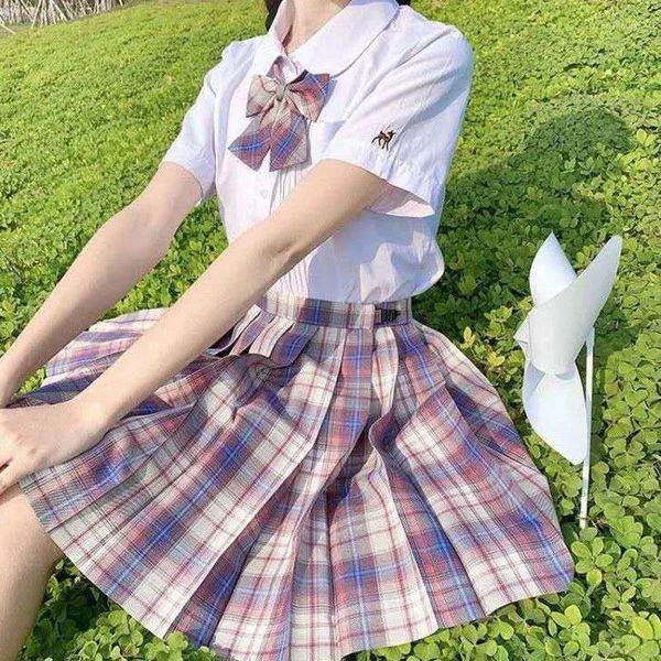 Röcke japanische JK School Uniform Plaid Print Girls Sommer High Taille Plisse