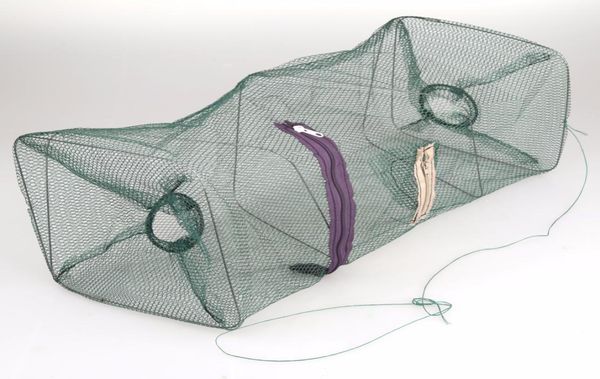 482222 cm pieghevole pesca pesca cattura di granchio gamberetti pesci pesci esche trap getts di immersione netta nylon network gabbia pesca accessori8811677